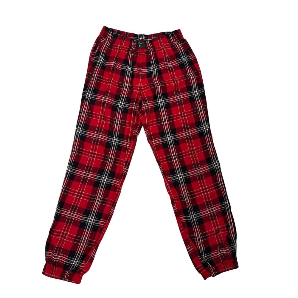 Victoria's Secret Pajama Pants Red Plaid Jogger Lounge Bottoms Size Womens Small